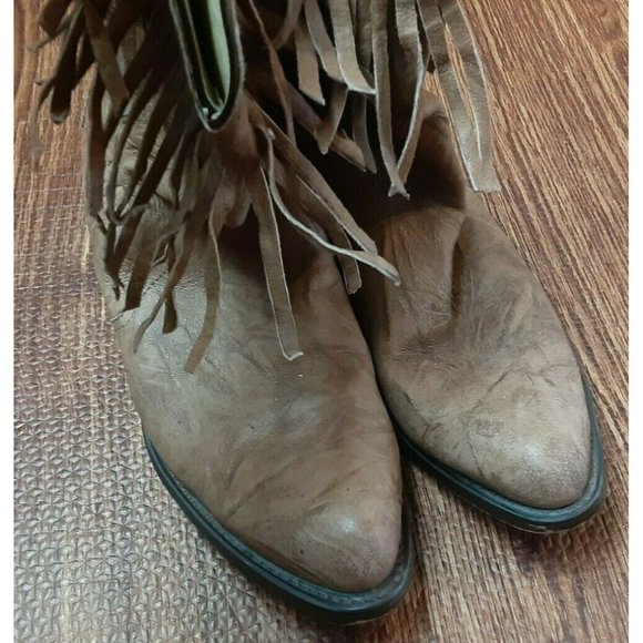Durango Boot Beige Fringe RD5200 Western 9.5 M - Picture 2 of 9